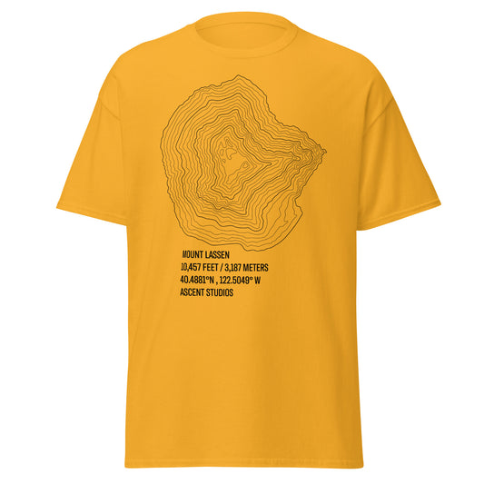 Mount Lassen Topo T-Shirt Light Colors