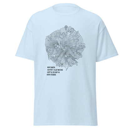 Mount Shasta Topo T-Shirt Light Colors