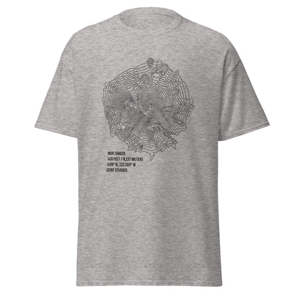 Mount Shasta Topo T-Shirt Light Colors