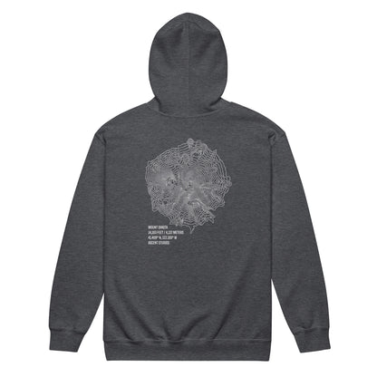 Mount Shasta Topo Zip Hoodie