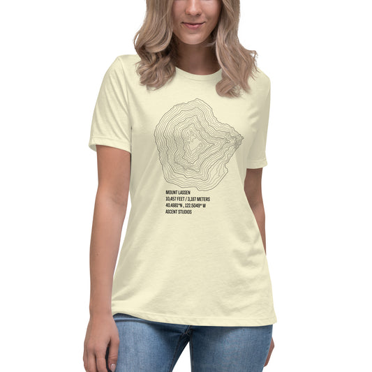 Mount Lassen Topo Women's Relaxed T-Shirt