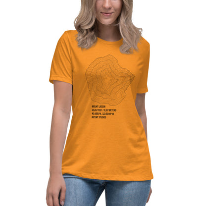 Mount Lassen Topo Women's Relaxed T-Shirt