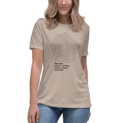 Mount Lassen Topo Women's Relaxed T-Shirt